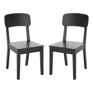 Safavieh Tevin Wood Dining Chair in Black