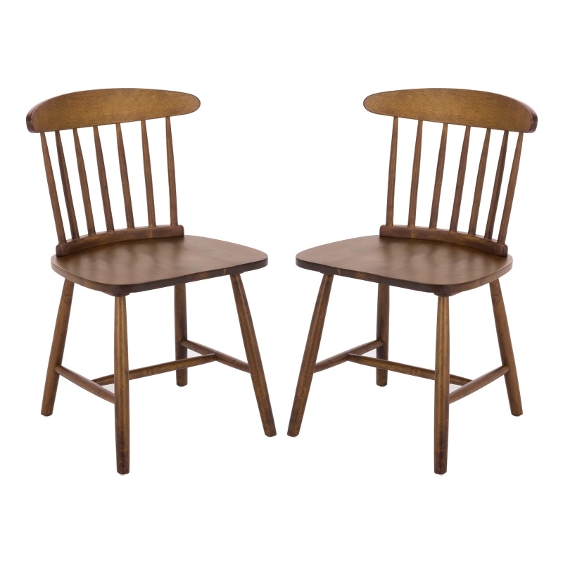 Safavieh Gregor Wood Dining Chair in Walnut