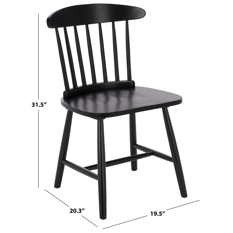 Safavieh Gregor Wood Dining Chair in Black