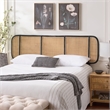 Safavieh Takuma Rattan Headboard in Black