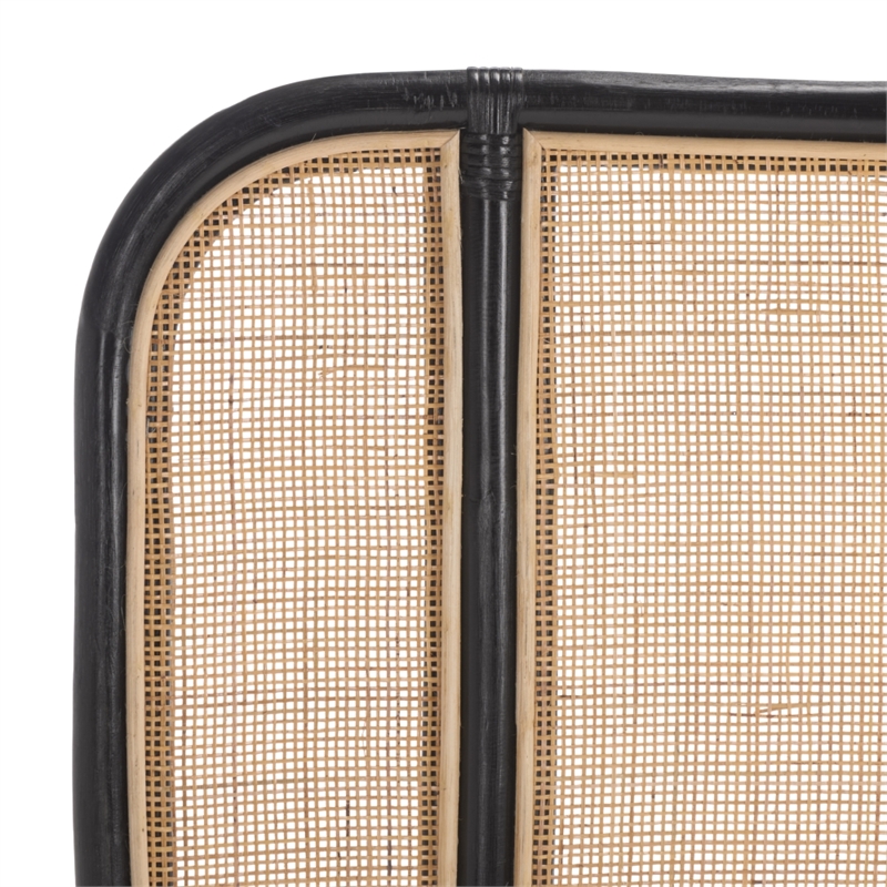 Safavieh Takuma Rattan Headboard in Black