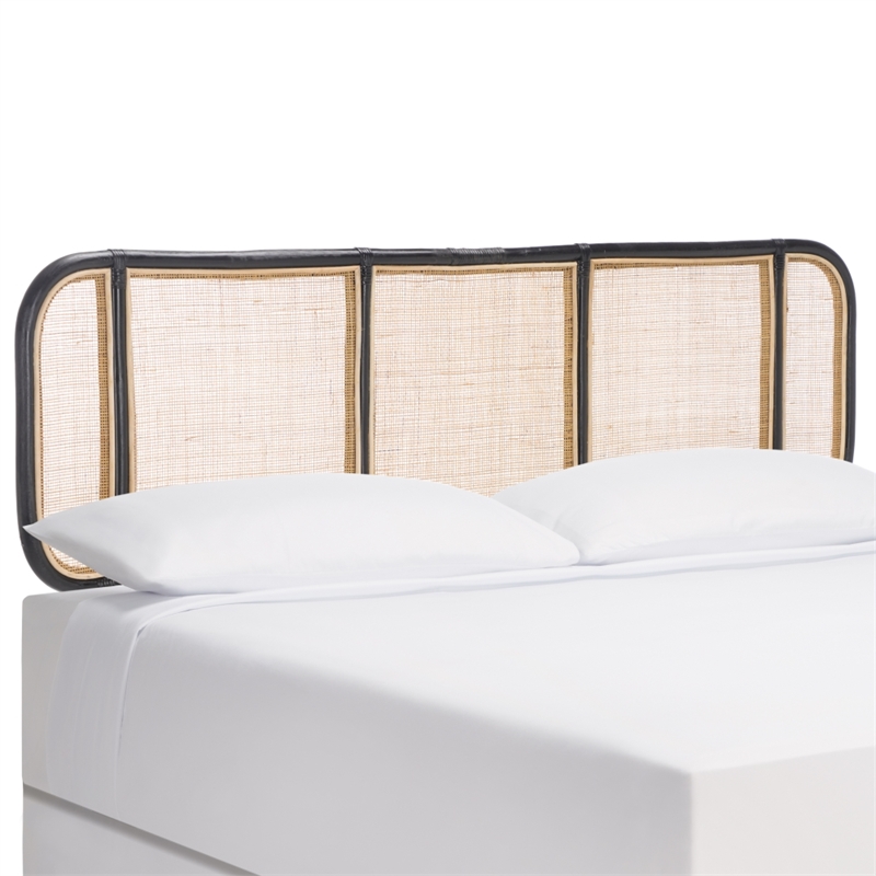 Safavieh Takuma Rattan Headboard in Black
