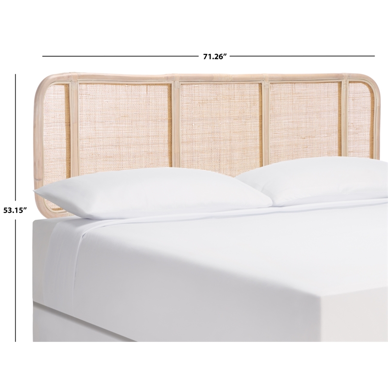 Safavieh Takuma Rattan Headboard in White