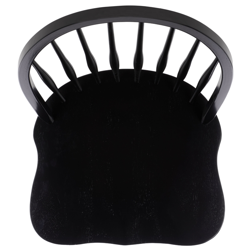 Safavieh Wendall Wood Spindle Chair in Black
