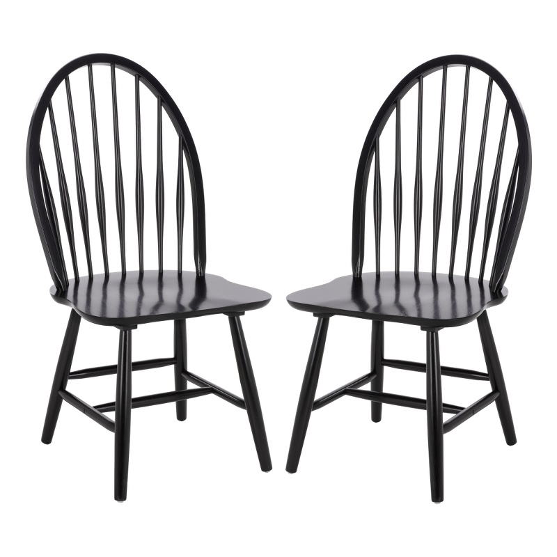 Safavieh Wendall Wood Spindle Chair in Black