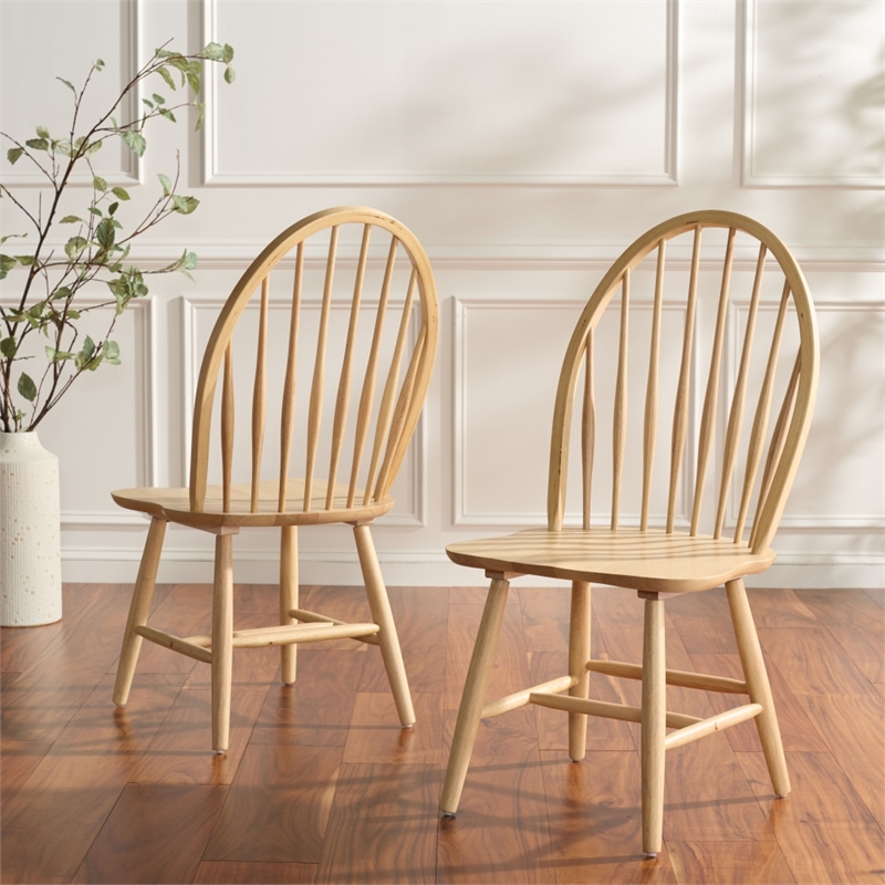 Safavieh Wendall Wood Spindle Chair in Natural