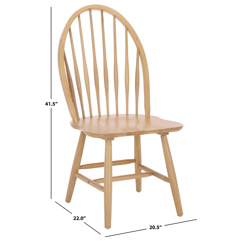 Safavieh Wendall Wood Spindle Chair in Natural