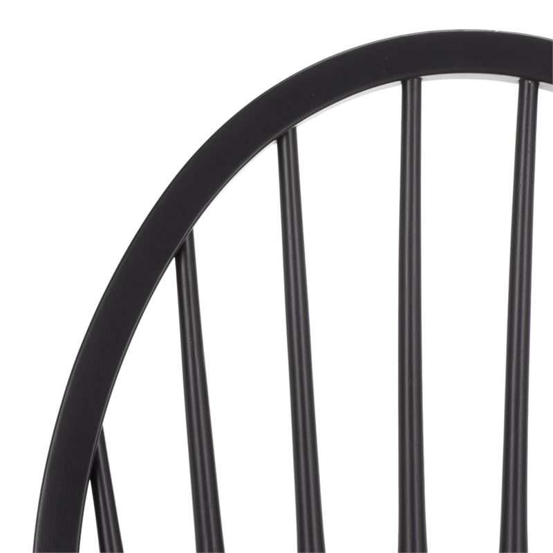 Safavieh Wendall Wood Spindle Chair in Matte Black