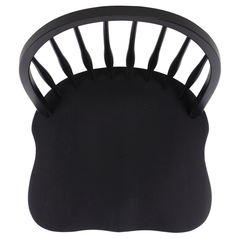 Safavieh Wendall Wood Spindle Chair in Matte Black