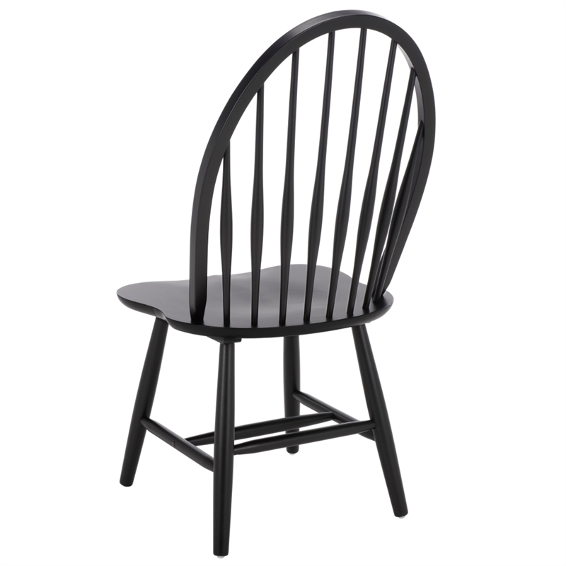 Safavieh Wendall Wood Spindle Chair in Matte Black