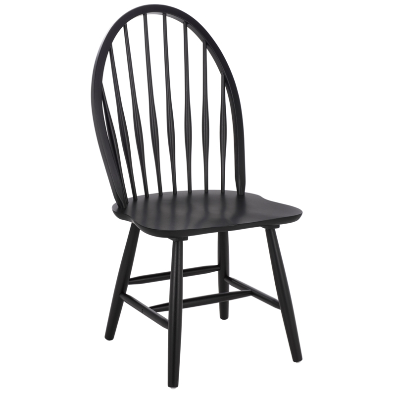 Safavieh Wendall Wood Spindle Chair in Matte Black