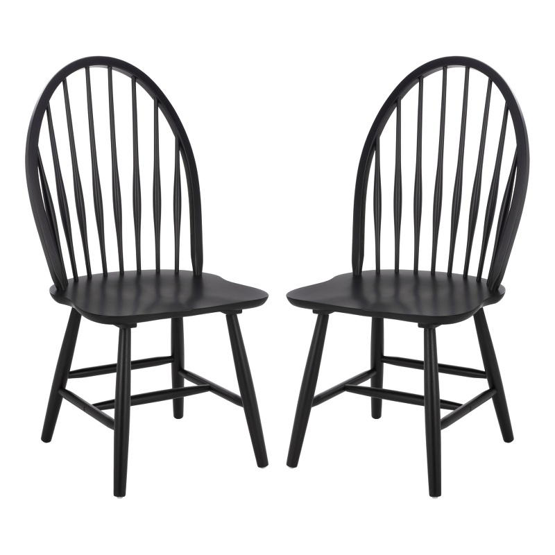 Safavieh Wendall Wood Spindle Chair in Matte Black