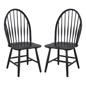Safavieh Wendall Wood Spindle Chair in Matte Black