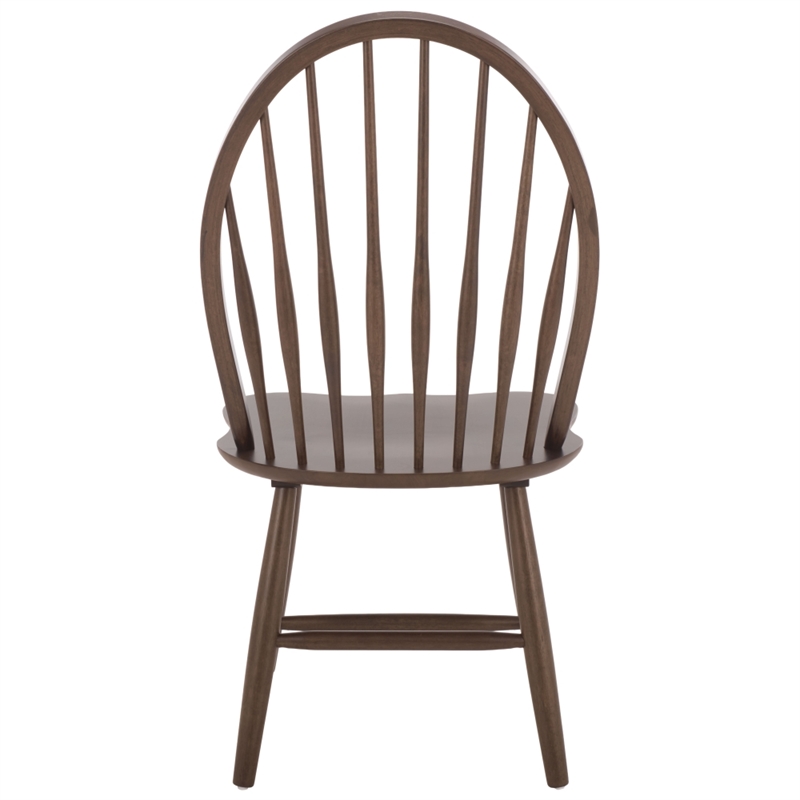 Safavieh Wendall Wood Spindle Chair in Dark Walnut