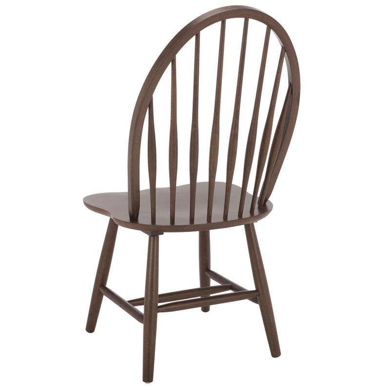 Safavieh Wendall Wood Spindle Chair in Dark Walnut