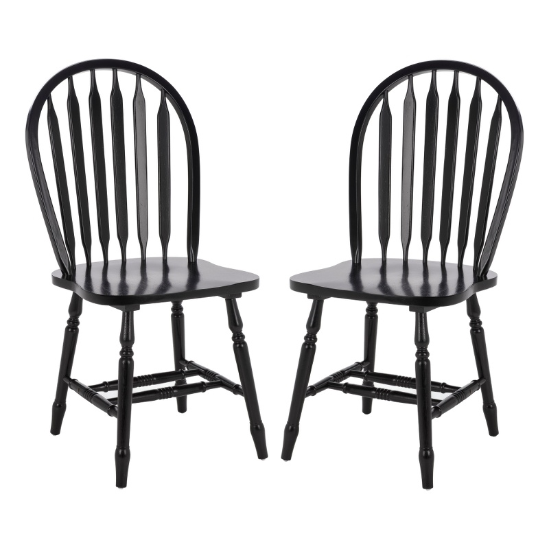 Safavieh Fazel Wood Dining Chairs in Black