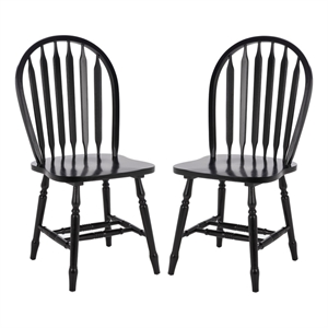 Safavieh Fazel Wood Dining Chairs in Black