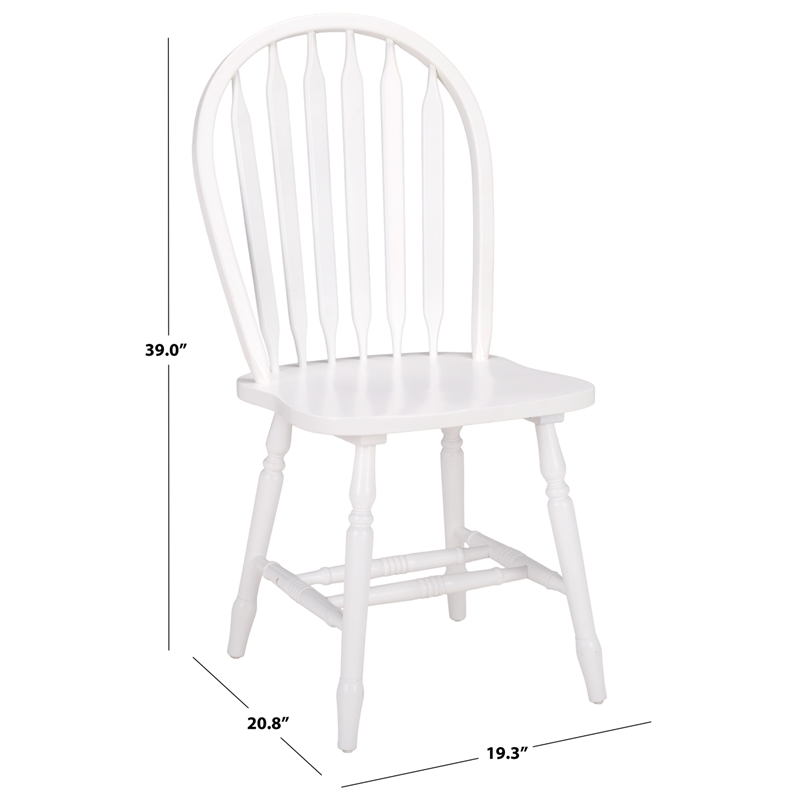 Safavieh Fazel Wood Dining Chairs in White
