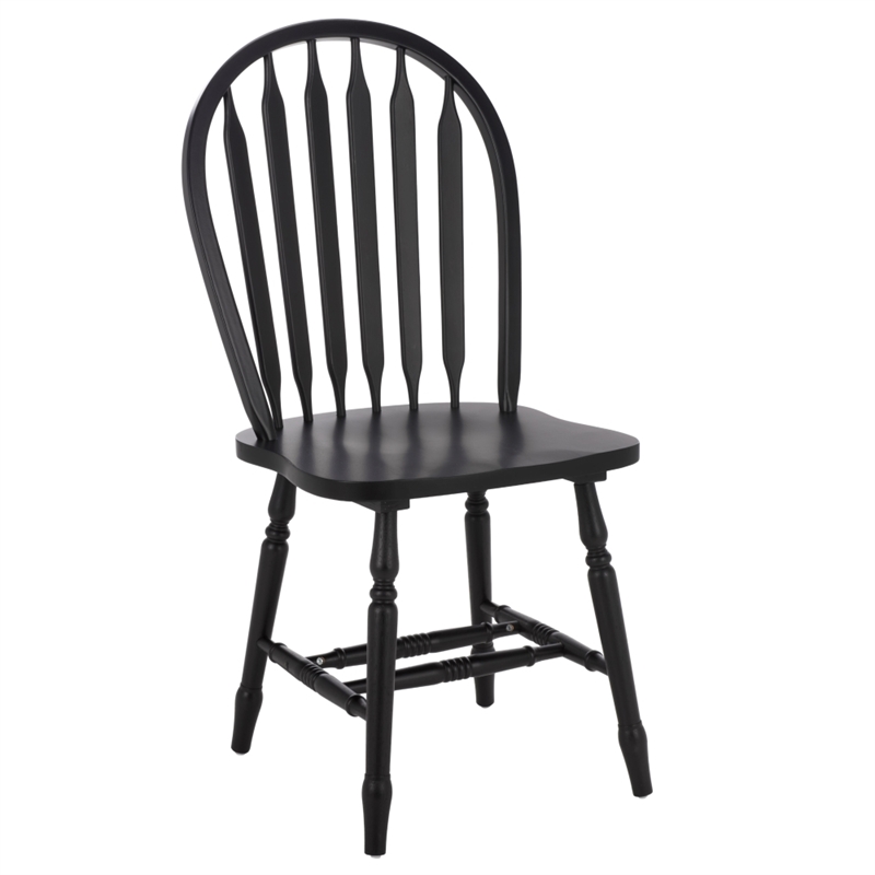 Safavieh Fazel Wood Dining Chairs in Matte Black