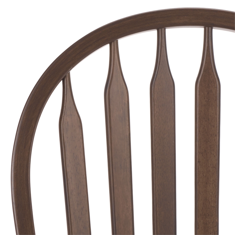 Safavieh Fazel Wood Dining Chairs in Dark Walnut