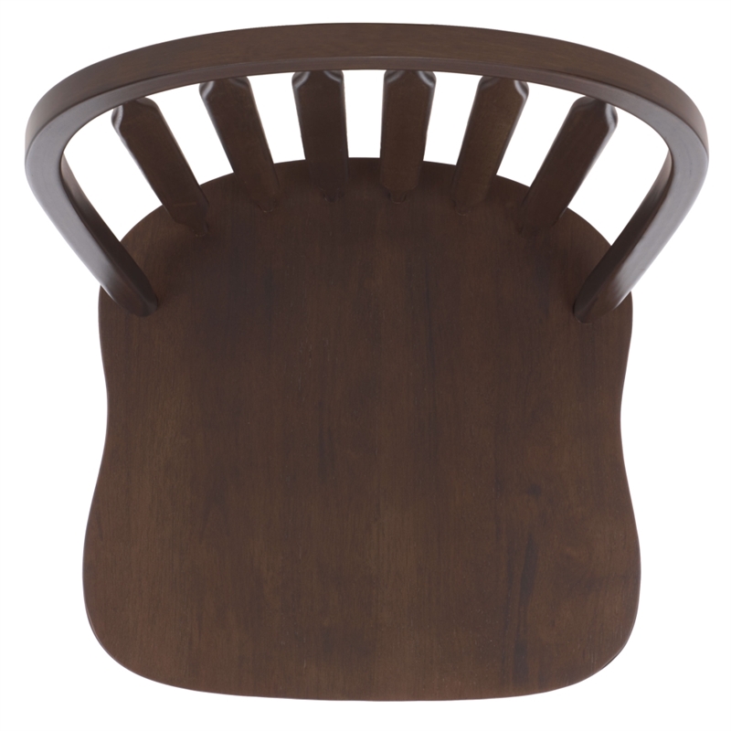 Safavieh Fazel Wood Dining Chairs in Dark Walnut