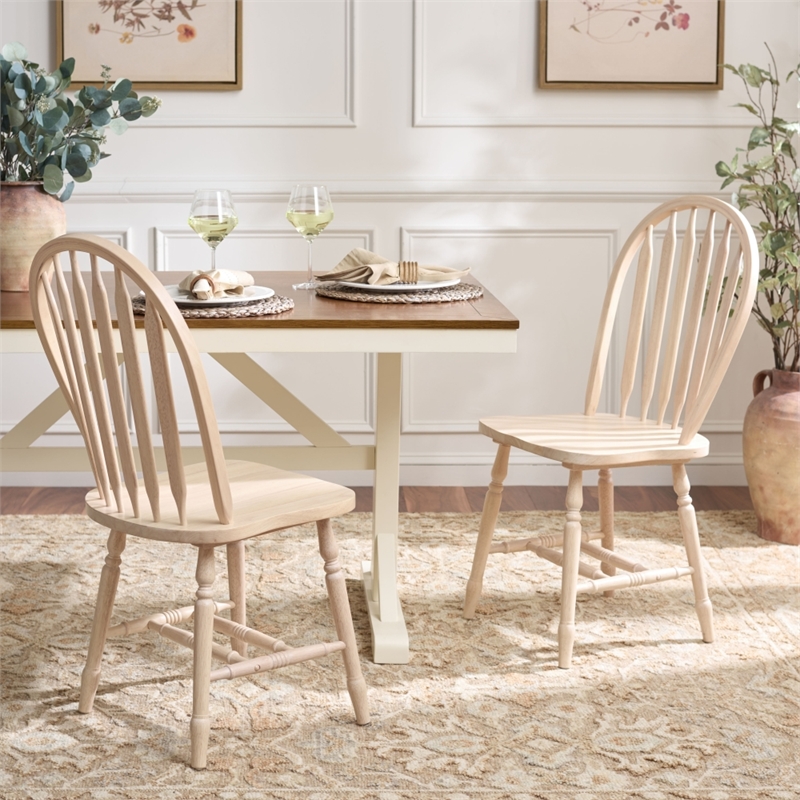 Safavieh Fazel Wood Dining Chairs in White