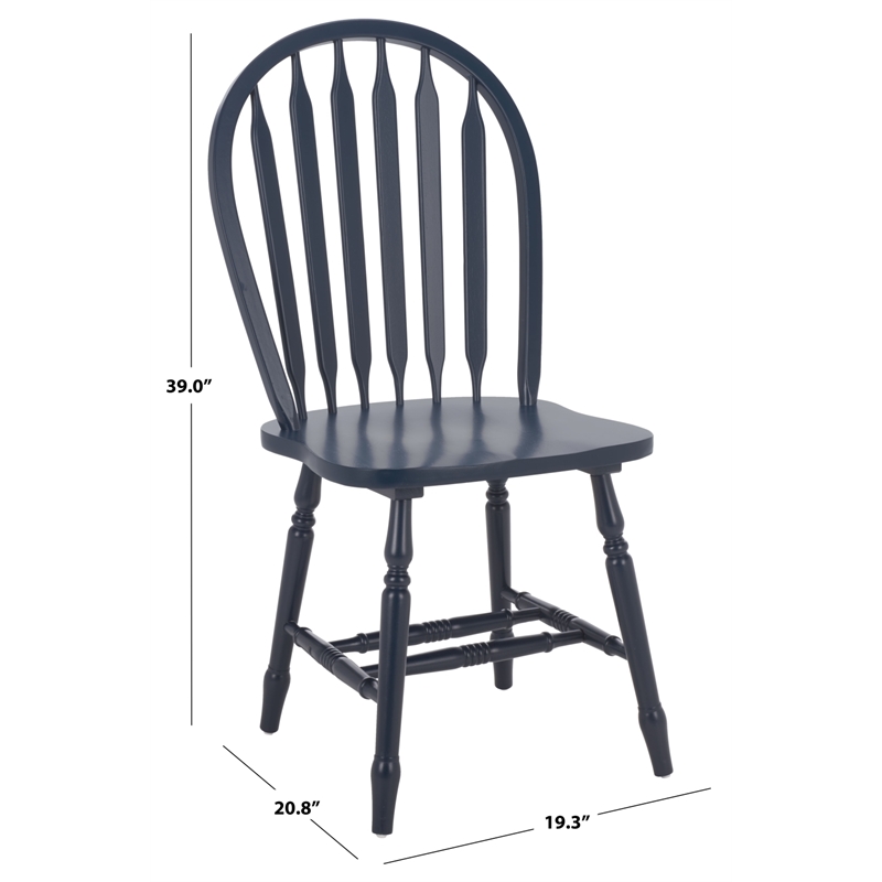 Safavieh Fazel Wood Dining Chairs in Navy