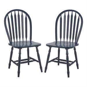 Safavieh Fazel Wood Dining Chairs in Navy