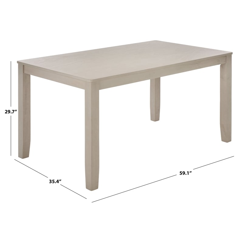 Safavieh Cereah Wood Dining Table in Gray