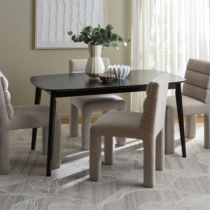 Safavieh Bolinas Wood Dining Table in Black