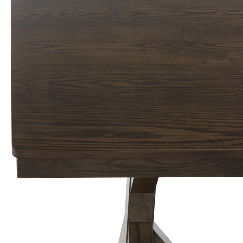 Safavieh Hildy Wood Dining Table in Ash / Brown
