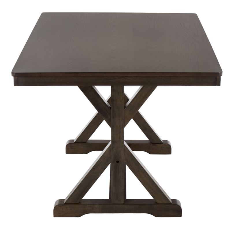 Safavieh Hildy Wood Dining Table in Ash / Brown