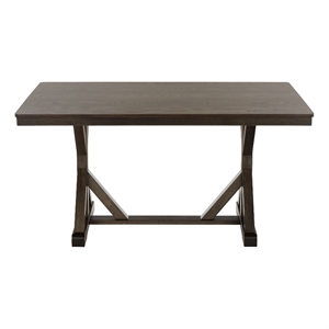 Safavieh Hildy Wood Dining Table in Ash / Brown