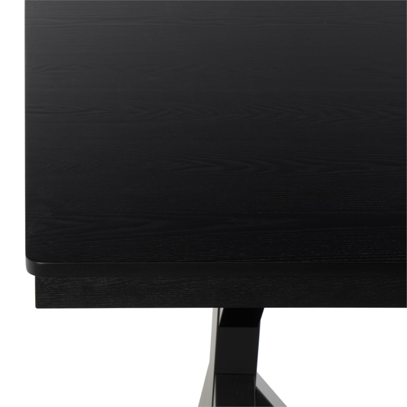 Safavieh Hildy Wood Dining Table in Black