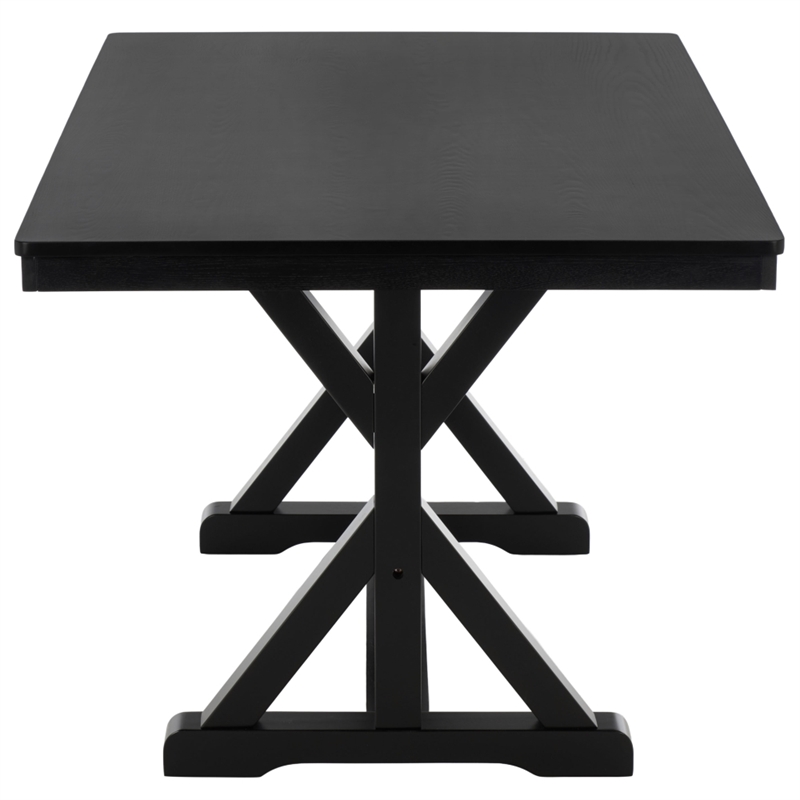 Safavieh Hildy Wood Dining Table in Black