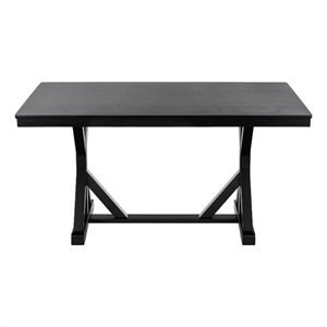 Safavieh Hildy Wood Dining Table in Black