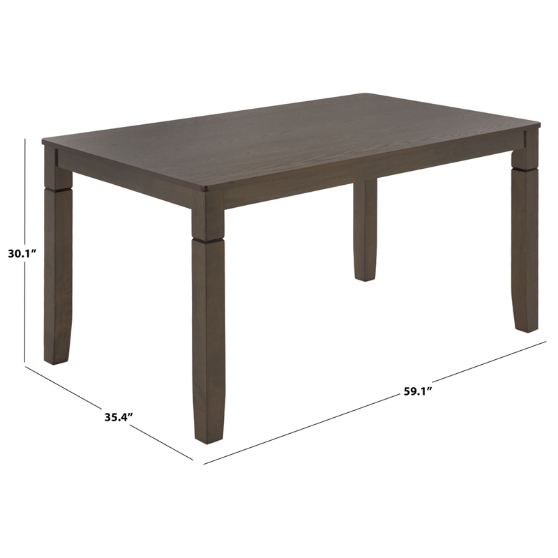Safavieh Bartone Wood Dining Table in Ash / Brown