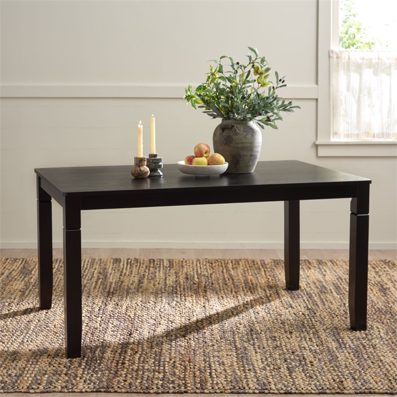 Safavieh Bartone Wood Dining Table in Black