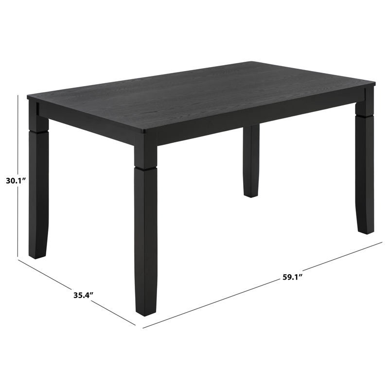 Safavieh Bartone Wood Dining Table in Black