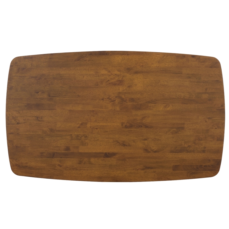 Safavieh Pelant Wood Dining Table in Walnut
