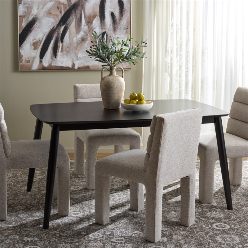 Safavieh Pelant Wood Dining Table in Black