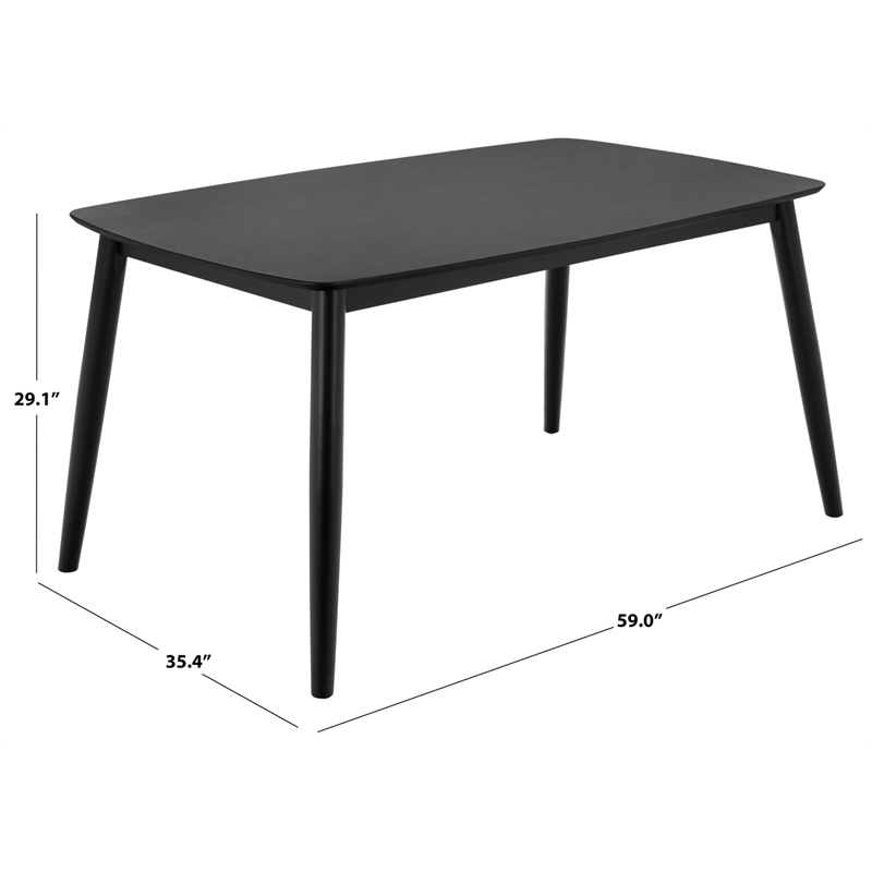 Safavieh Pelant Wood Dining Table in Black