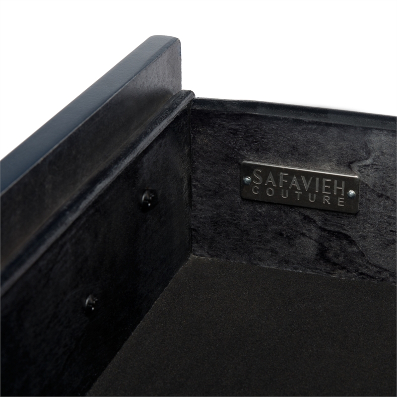 Safavieh Zack 6 Drawer Wood Dresser in Navy / Brass