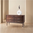 Safavieh Zack 6 Drawer Wood Dresser in Silver / Walnut