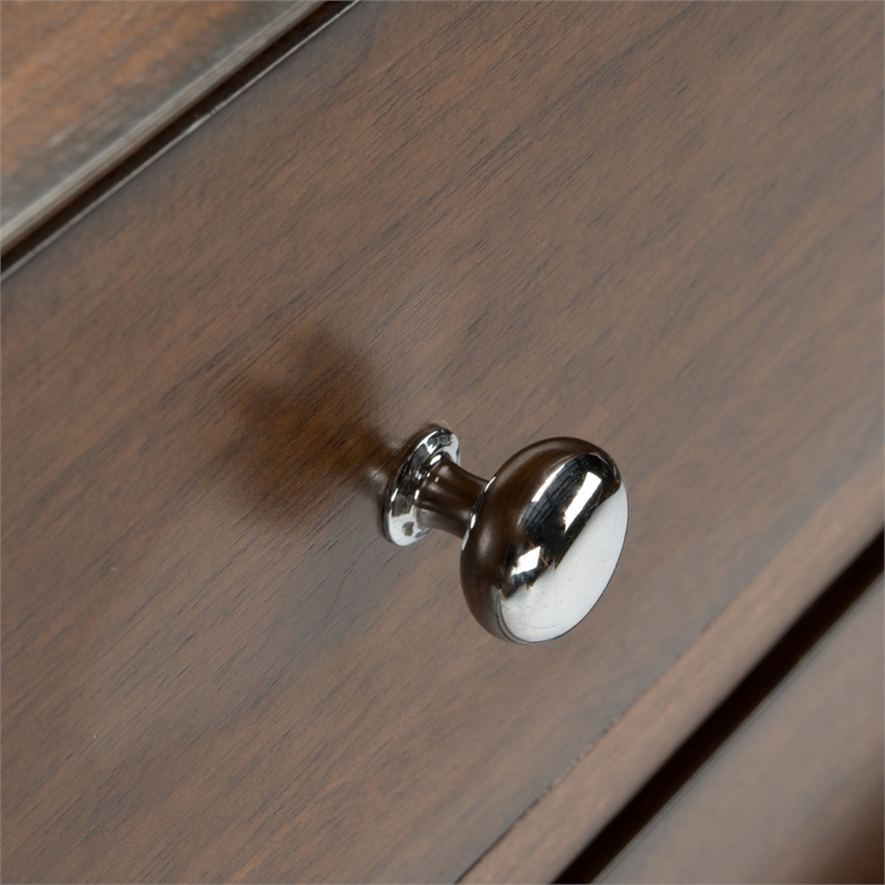 Safavieh Zack 6 Drawer Wood Dresser in Silver / Walnut