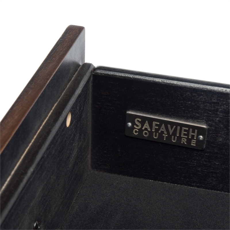 Safavieh Zack 6 Drawer Wood Dresser in Silver / Walnut