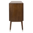 Safavieh Zack 6 Drawer Wood Dresser in Silver / Walnut