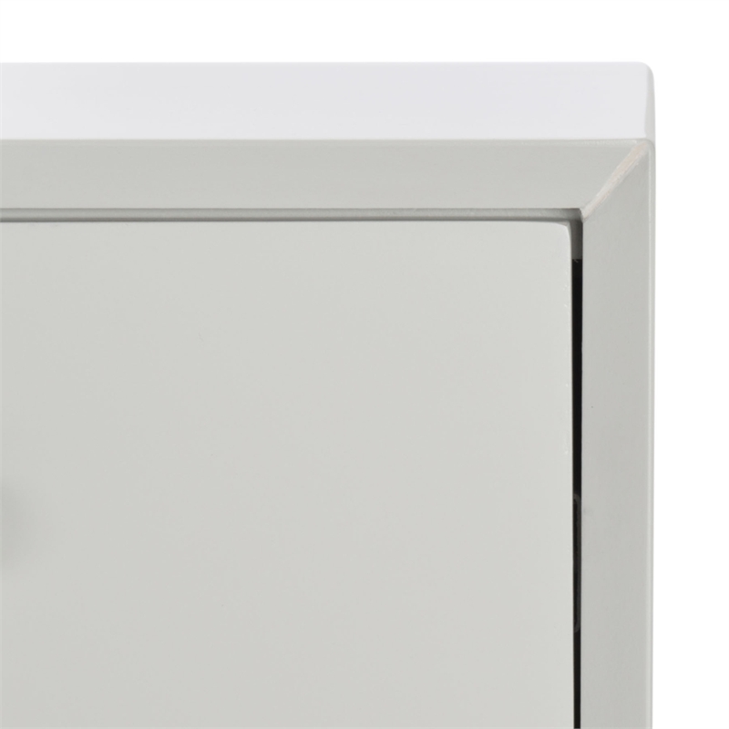 Safavieh Zack 6 Drawer Wood Dresser in Gray / Silver