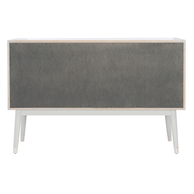 Safavieh Zack 6 Drawer Wood Dresser in Gray / Silver