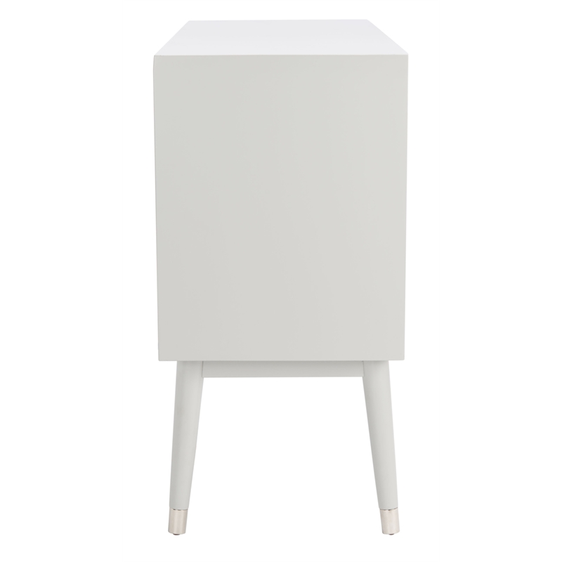 Safavieh Zack 6 Drawer Wood Dresser in Gray / Silver